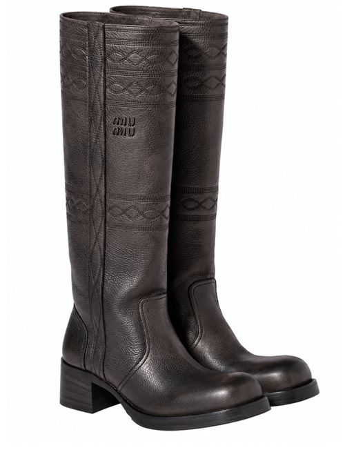 Stivale in pelle MIU MIU | 5W765ED7TF0308